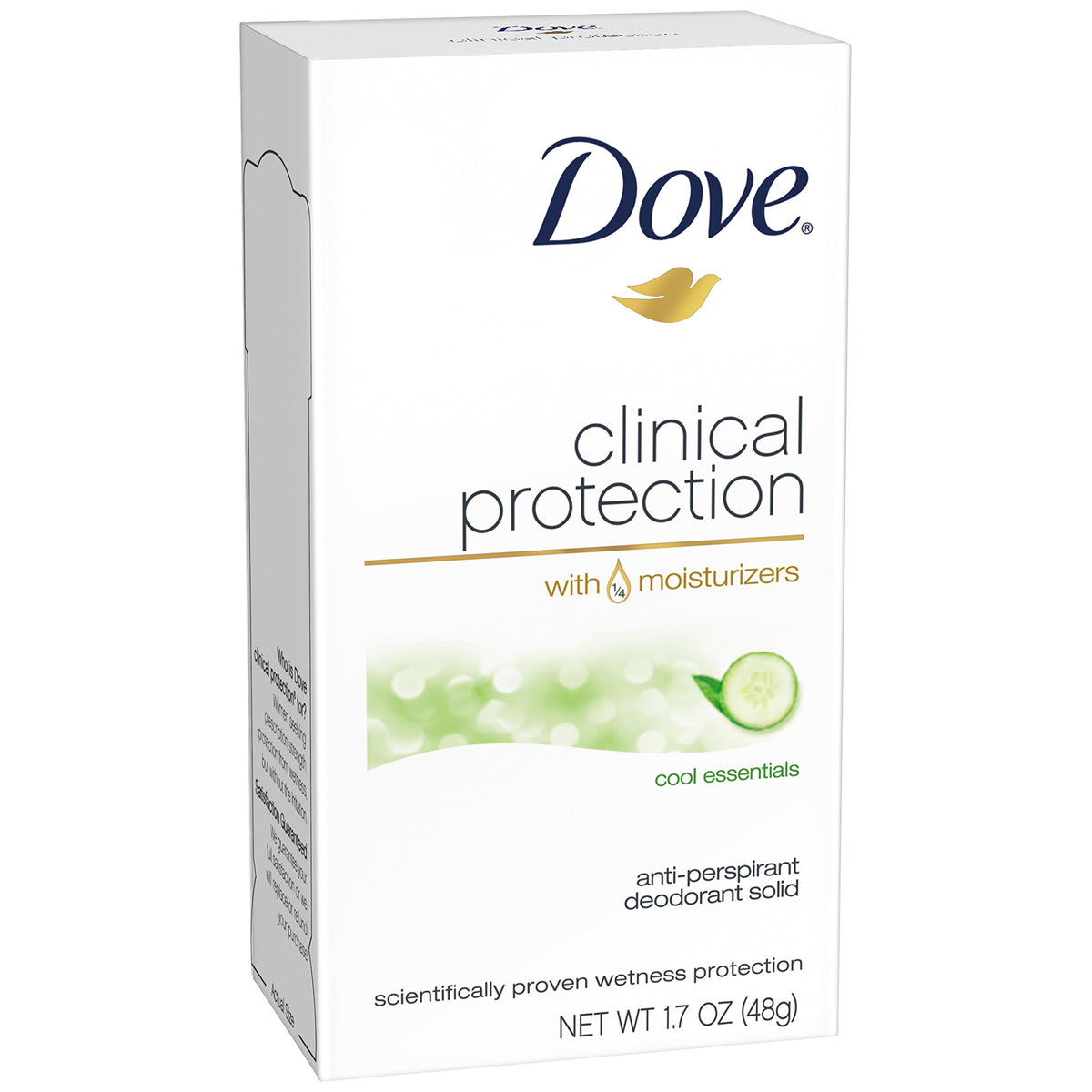 Dove Clinical Protection Cool Essentials – bouteille 1,7 oz prête à l'emploi, protection durable.