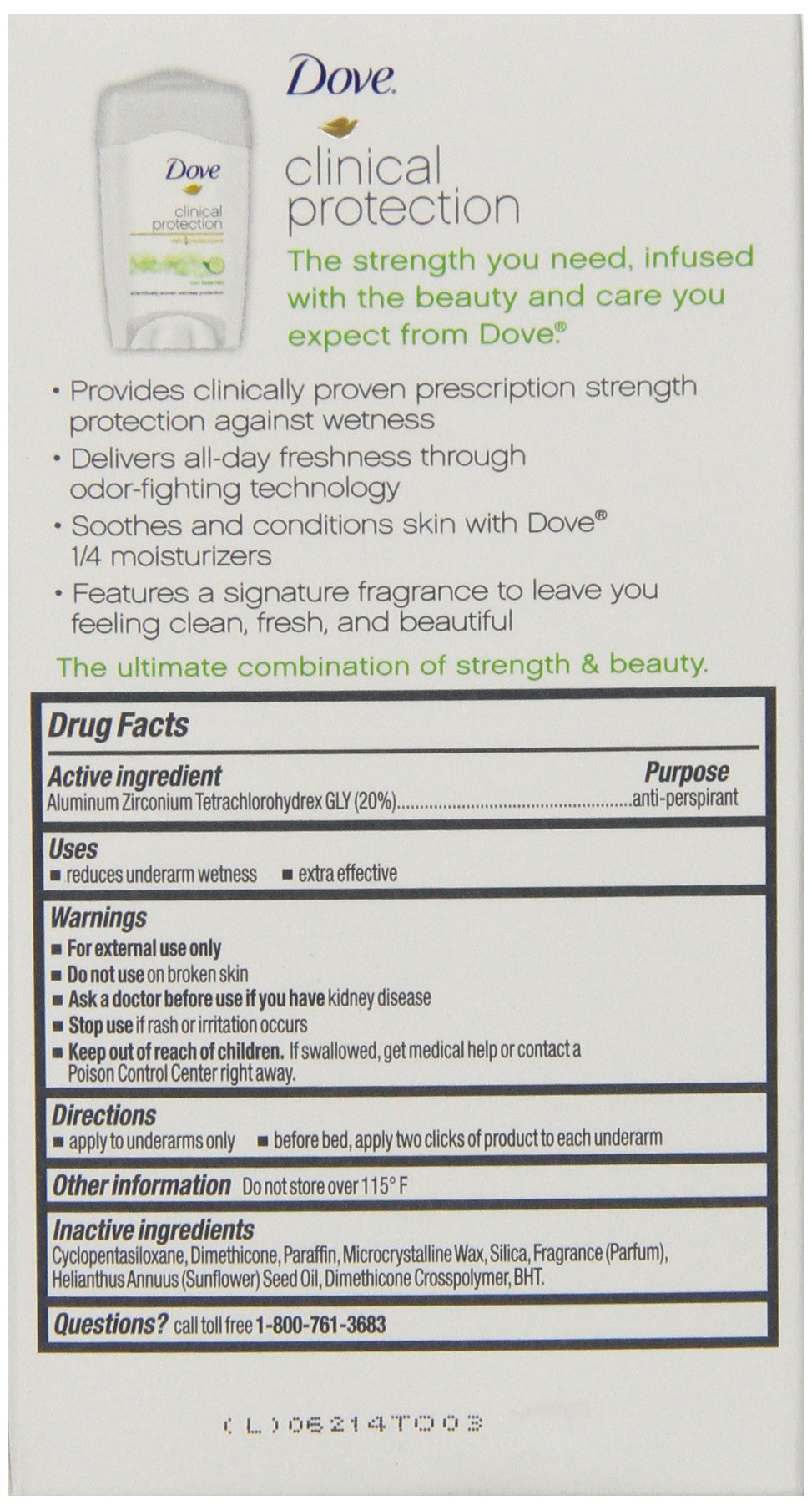 Protection antiperspirante efficace tout au long de la journée avec Dove Cool Essentials.