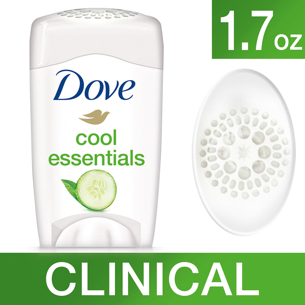 Senteur concombre et thé vert de Dove Cool Essentials pour une fraîcheur prolongée.