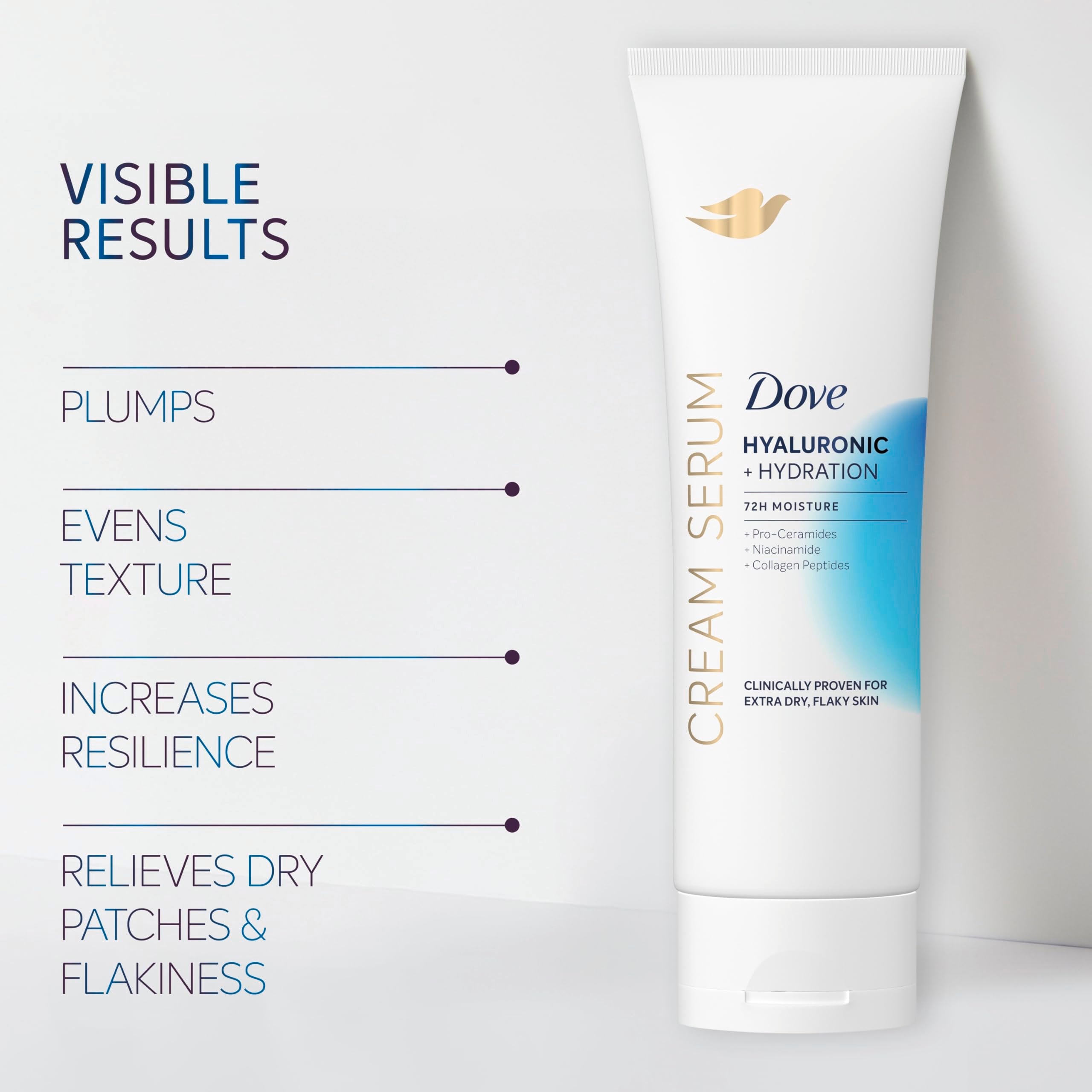 Dove Cream Serum Absorption rapide: soin sans graisse qui pénètre facilement.