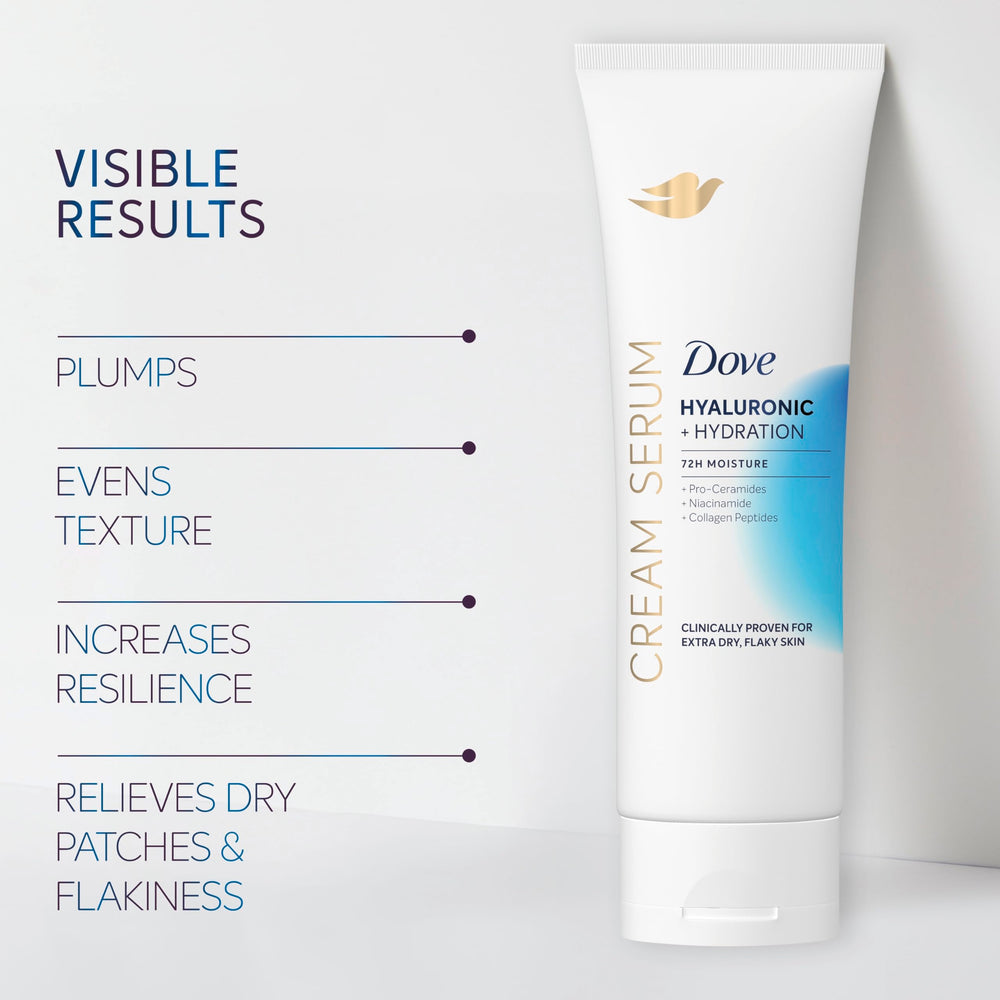 Dove Cream Serum Absorption rapide: soin sans graisse qui pénètre facilement.
