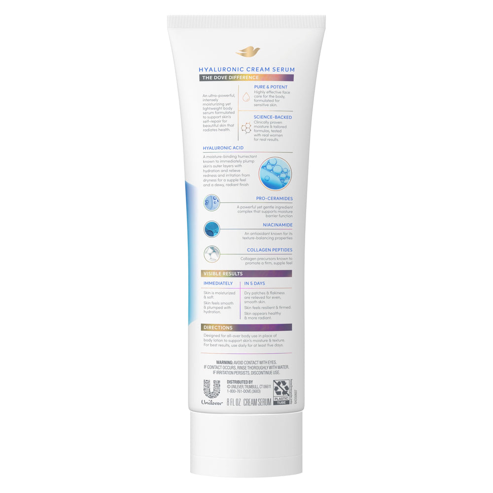 Dove Cream Serum Pro-Ceramides: protection de la barrière cutanée du corps.