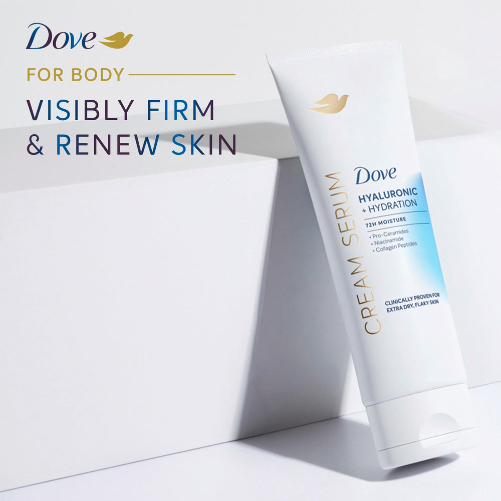 Dove Cream Serum Corps: hydratation quotidienne pour une peau douce et souple.