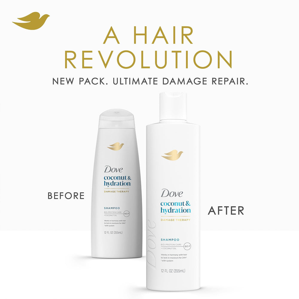 Dove Damage Therapy — mousse-lavante sur cheveux, sensation de fraîcheur après lavage.