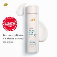 Massage du cuir chevelu avec Dove Density Boost, sensation rafraîchissante