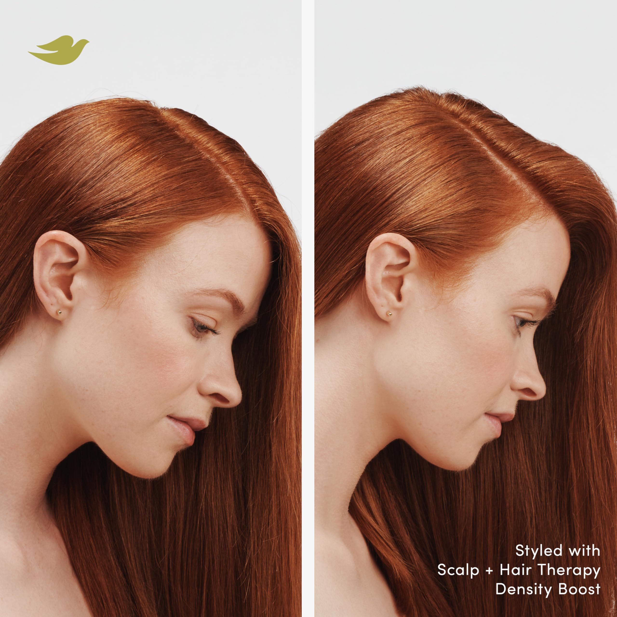 Dove Density Boost Shampoo démêlage facile: cheveux propres et revitalisés.