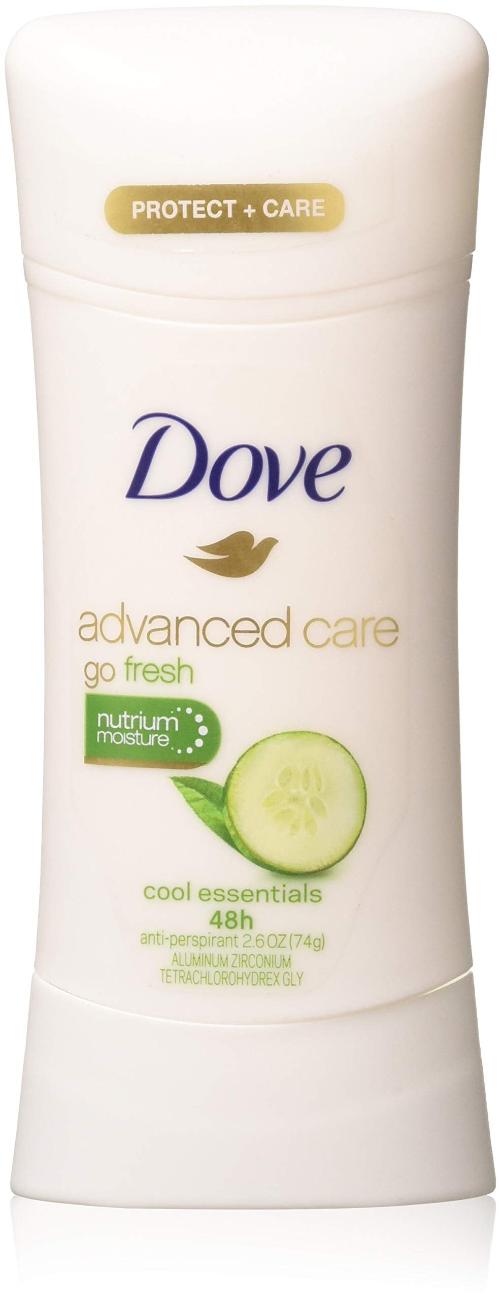 Dove Deodorant Avance Stick Frais Concombre pour peau douce et hydratée.