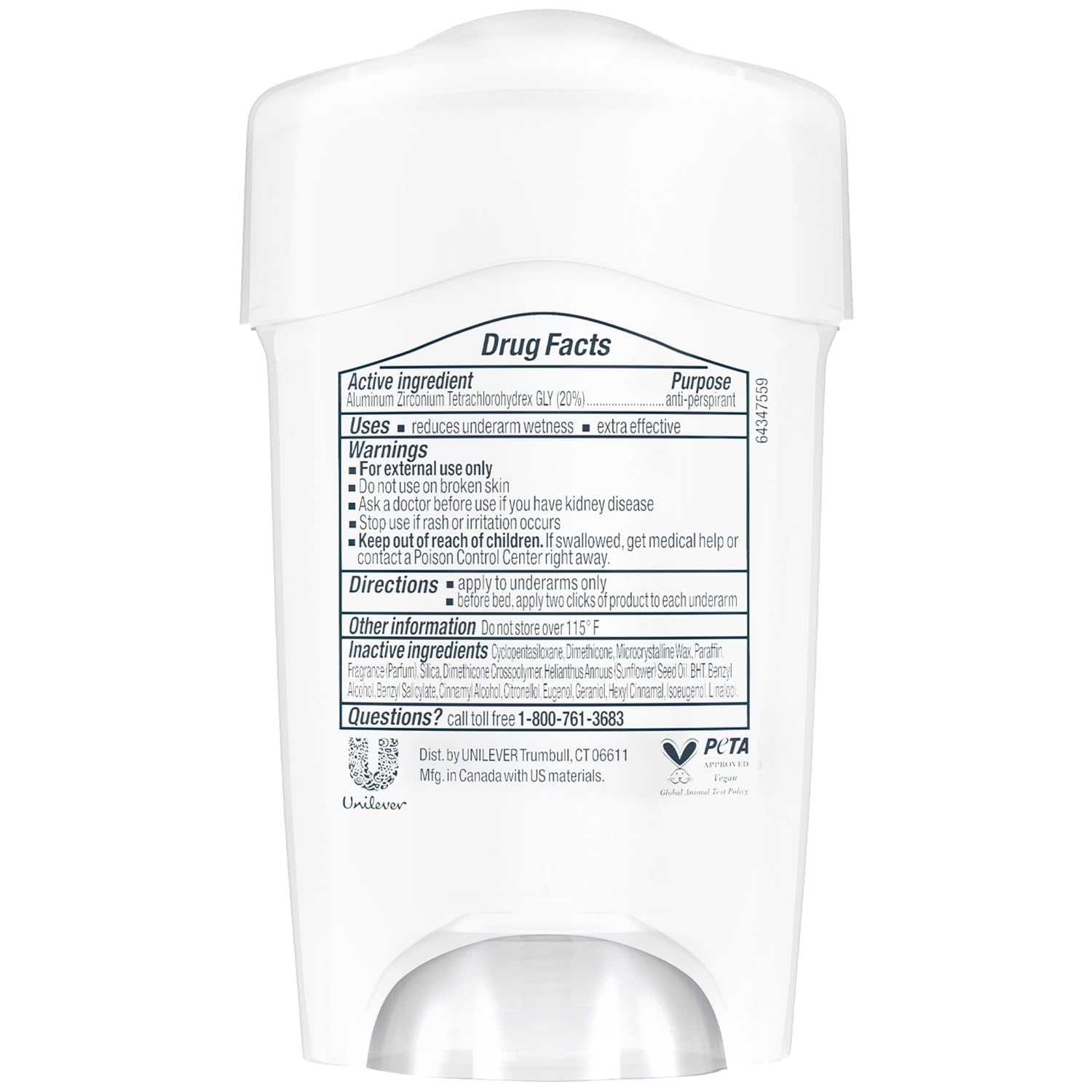 Dove Déodorant femme, application fluide sur la peau pour le confort.
