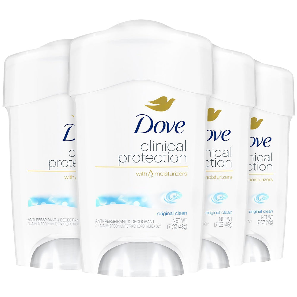 Dove Déodorant femme, flacon 4-pack pour une protection quotidienne.