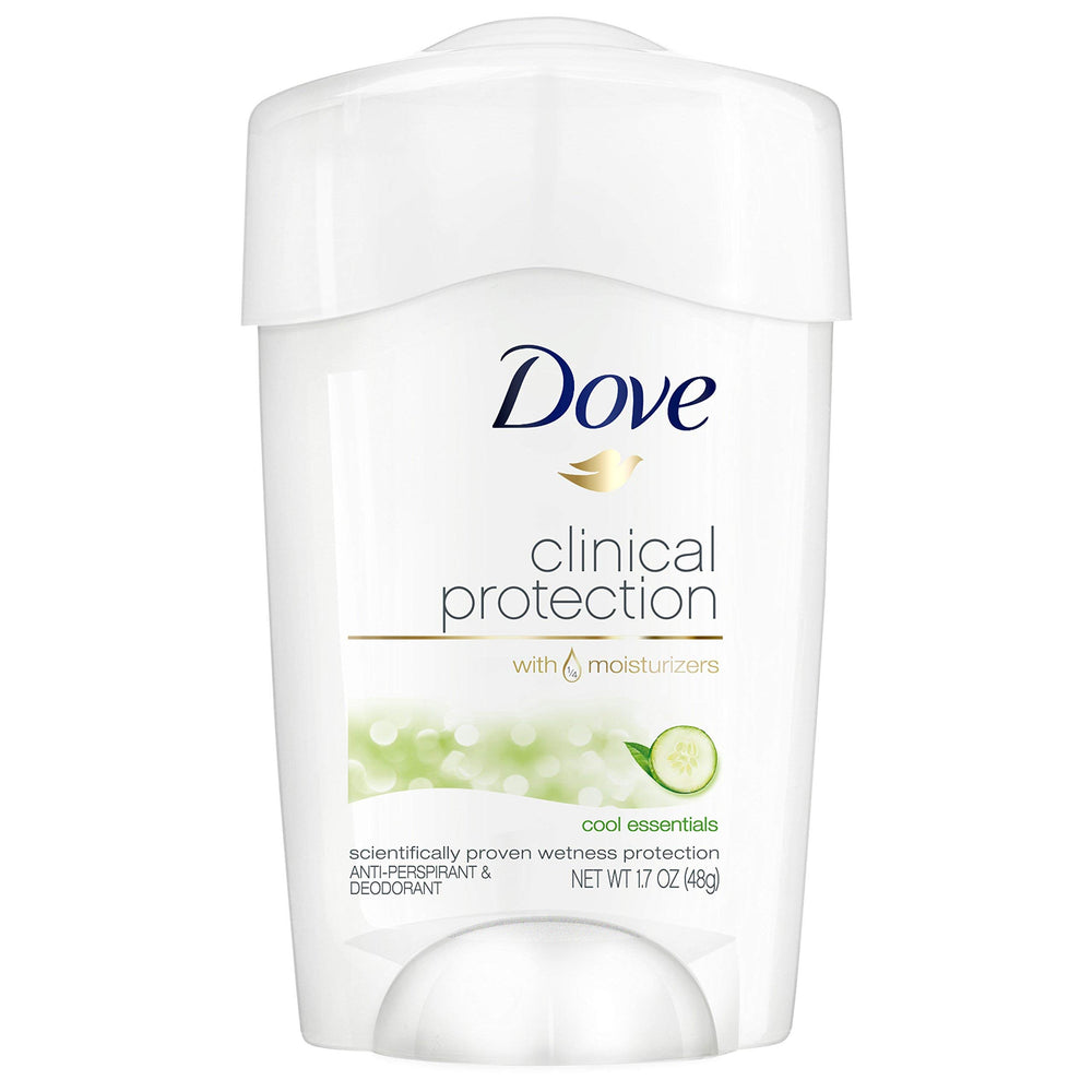 Dove déodorant pour femmes, bouteille Cool Essentials, protection durable et hydratation légère.