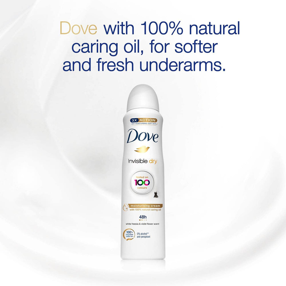 Dove Déodorant Invisible Dry offre une utilisation discrète et confortable sous les vêtements.