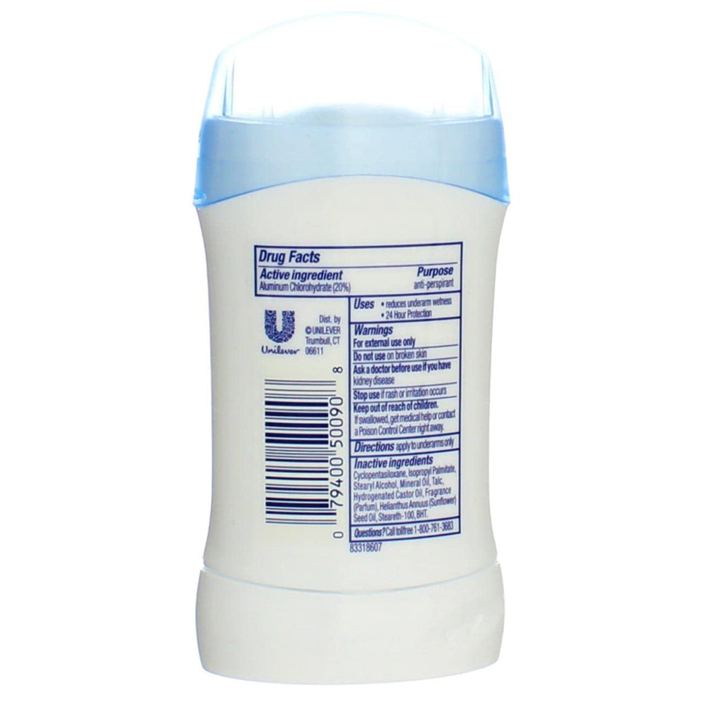 Dove Déodorant Invisible Solid Frais, baton détail pour une glisse précise.