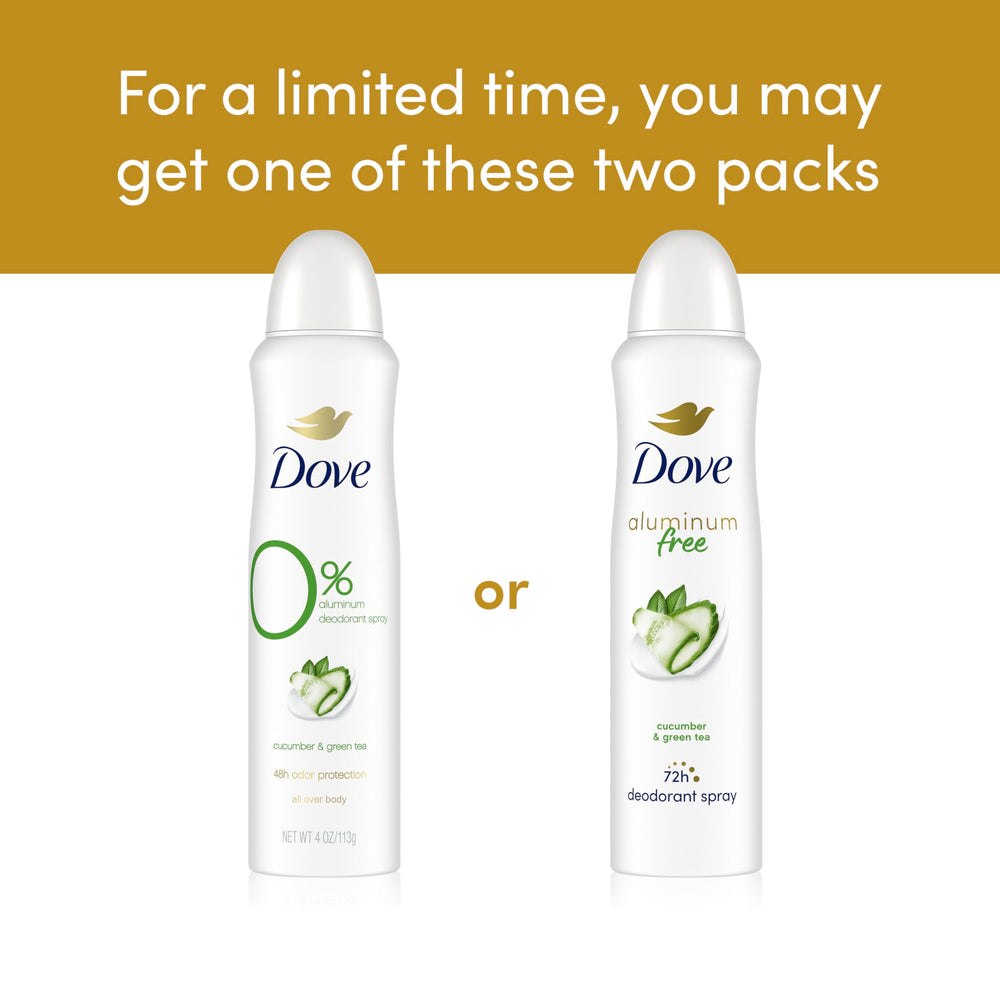 Dove Déodorant sans aluminium Application rapide – spray facile à utiliser.