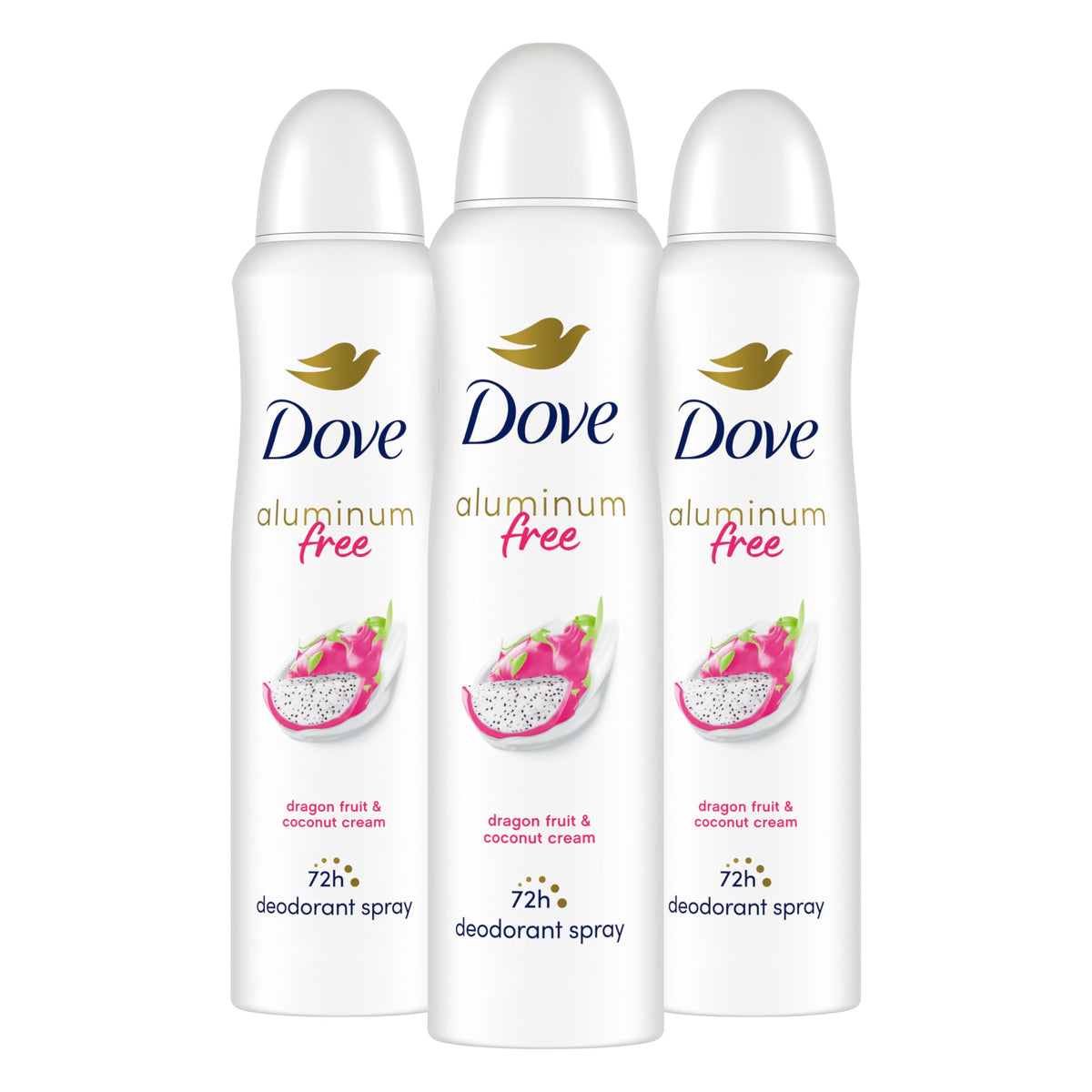 Dove sans aluminium dragon fruit coco, bouteille prête pour une fraîcheur durable.