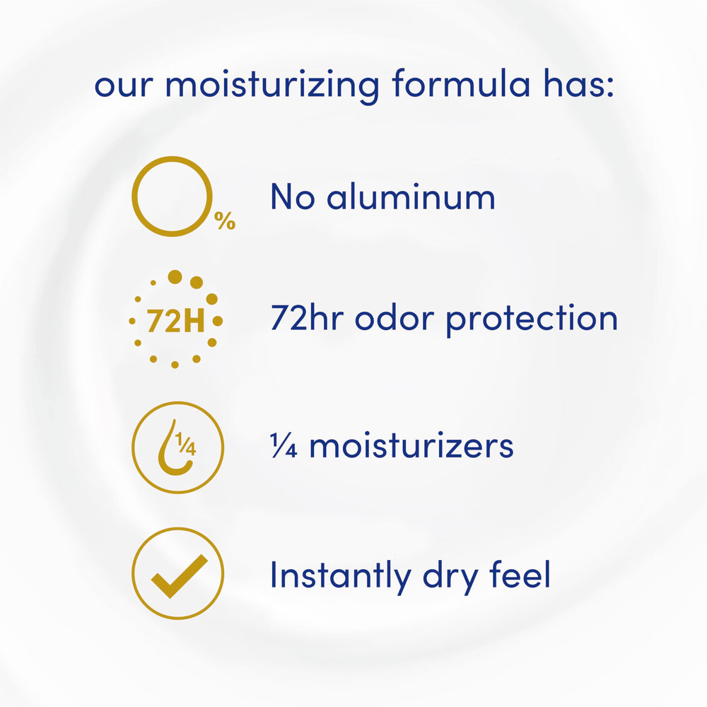 Dove Déodorant sans aluminium Emballage 3 aérosols – pratique pour le quotidien.