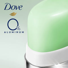 Dove déodorant sans aluminium et glycérine parfum concombre-thé vert.