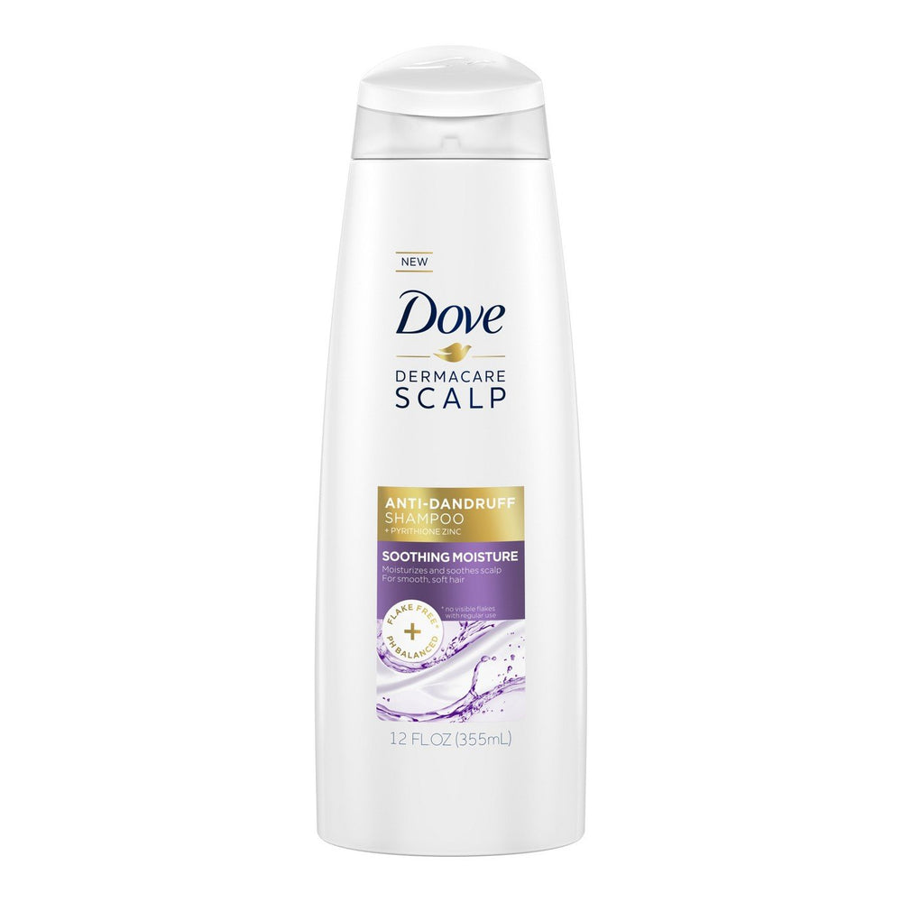Shampoing Dove Derma Apaiseur Hydratant – flacon, apaise le cuir chevelu et hydrate les cheveux