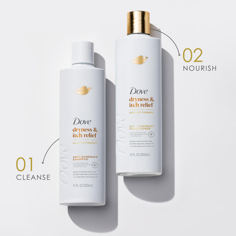 Cheveux lisses après utilisation Dove DermaCare, aspect brillant.