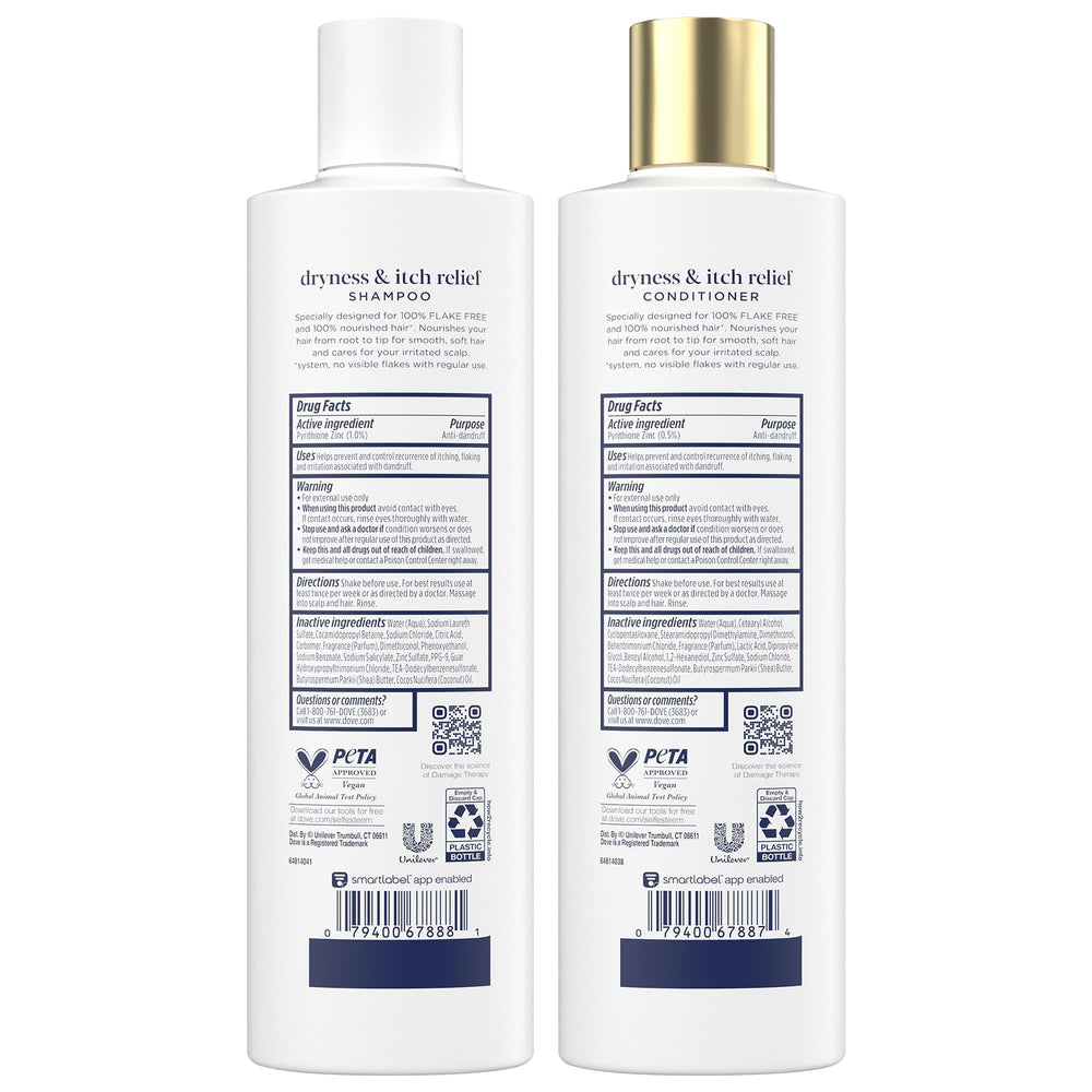 Après-shampoing Dove DermaCare en bouteille, douceur et démêlage facilité.