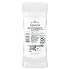 Dove déodorant sans aluminium en baton concombre-thé vert, fraîcheur durable.