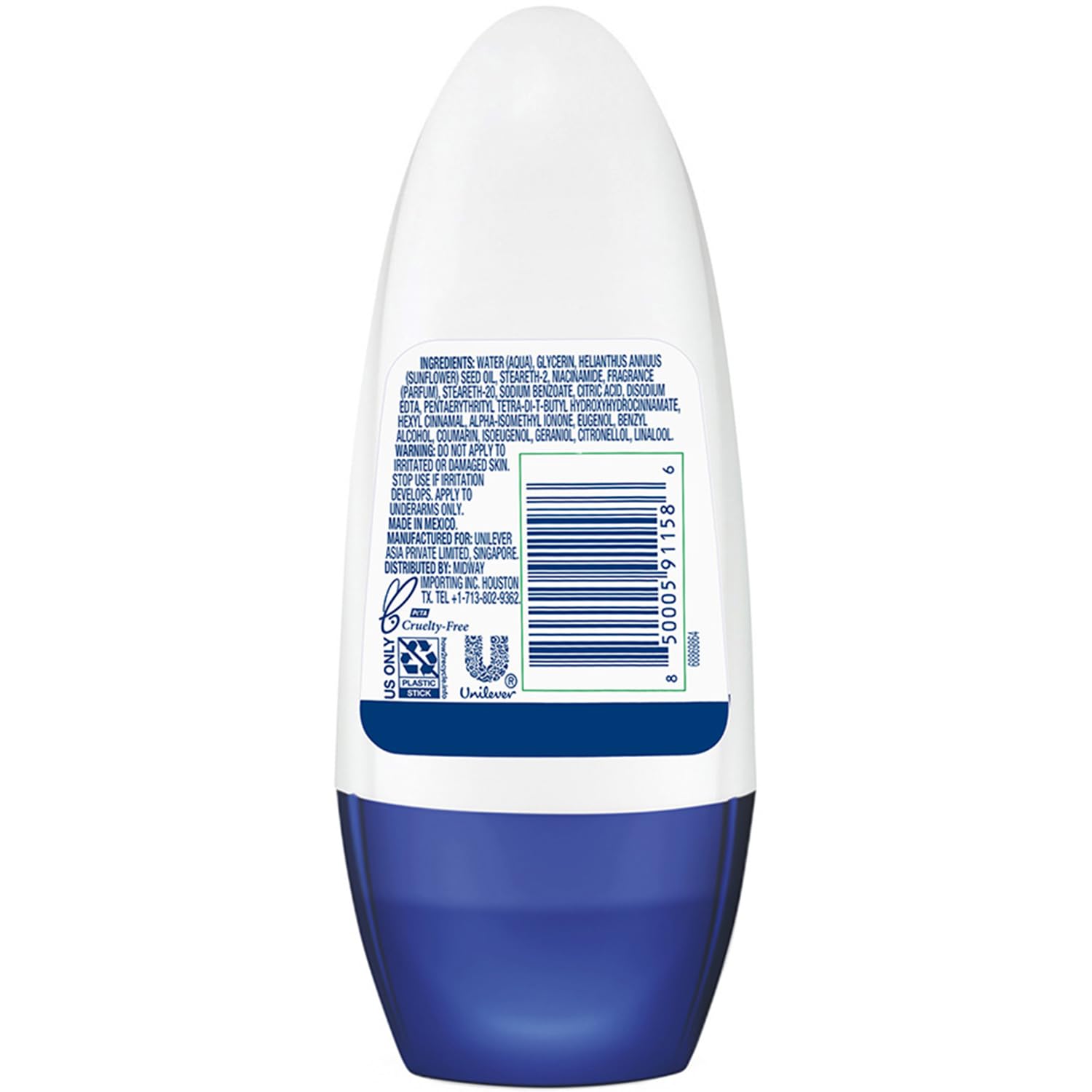Application douce du déodorant Dove Original Propre pour une sensation agréable toute la journée.