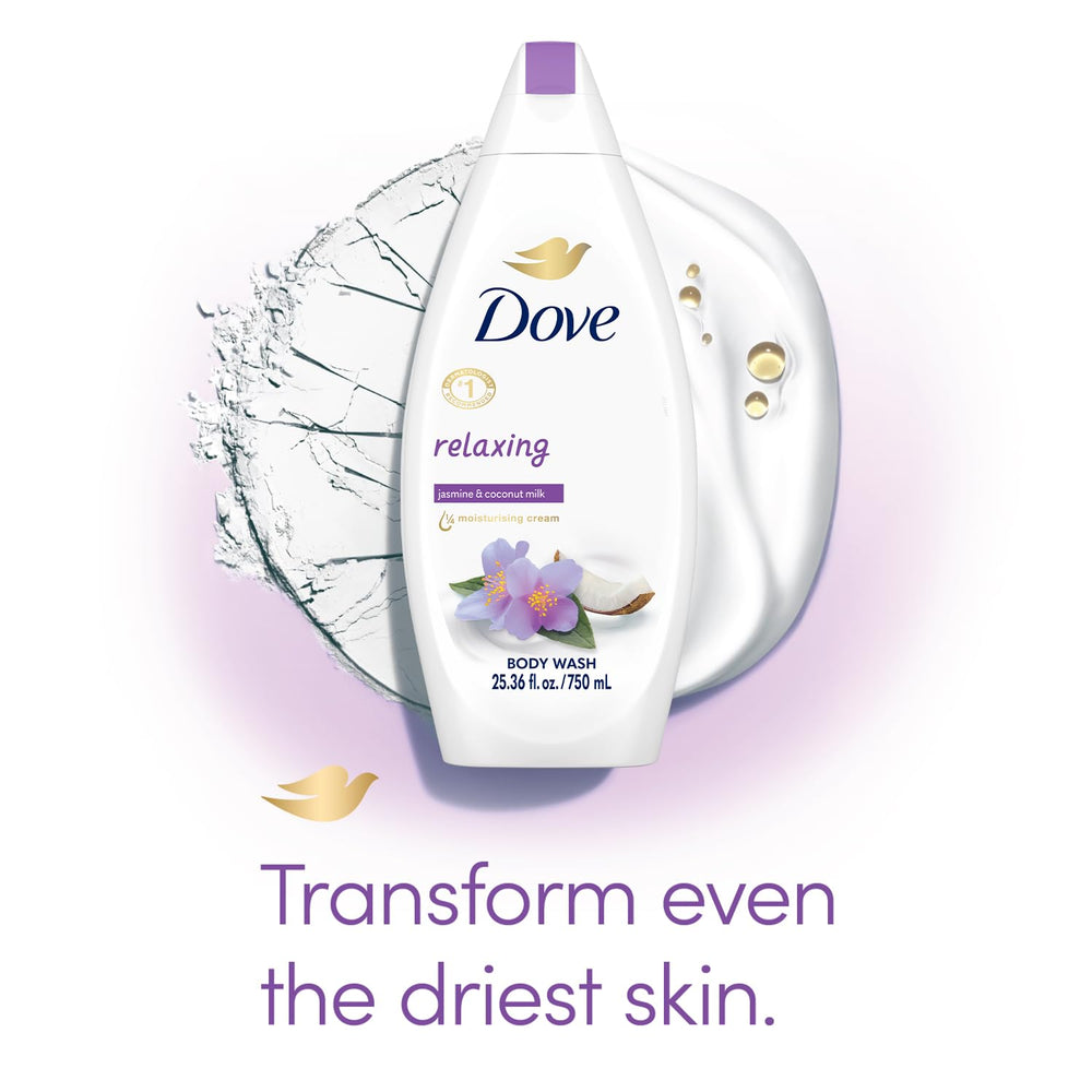 Gel douche Dove Ambiance Douceur Lavande Romarin – offre une sensation relaxante.