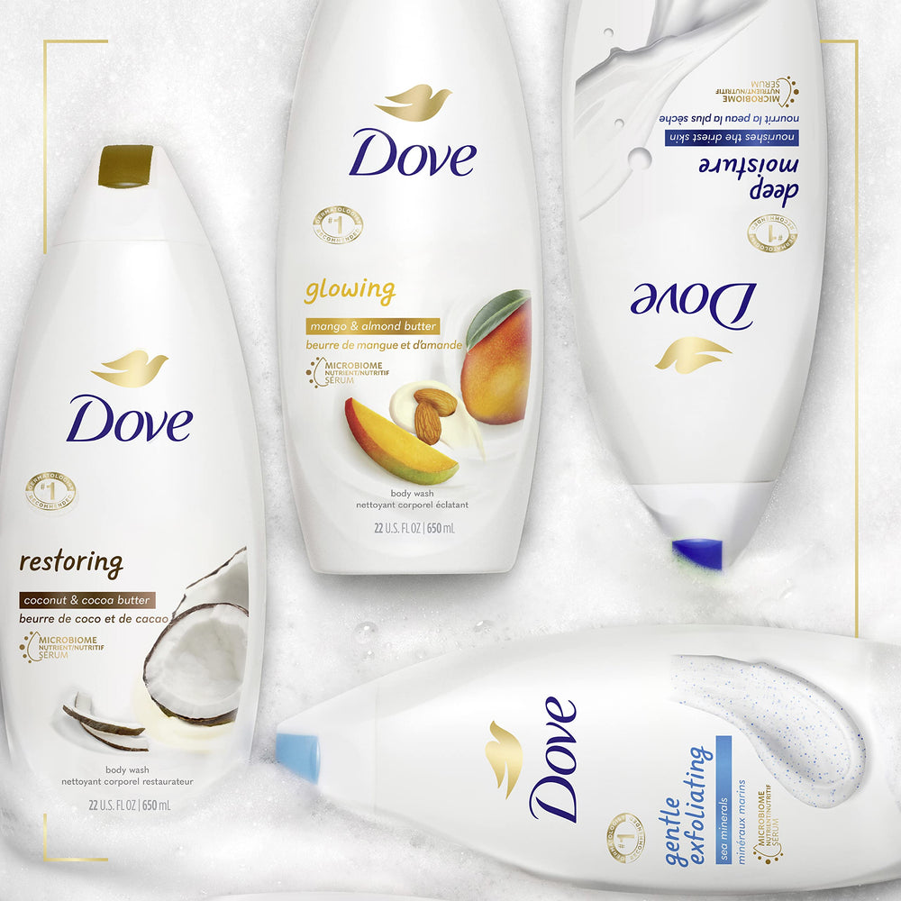 Gel douche Dove, bouteille plastique recyclee