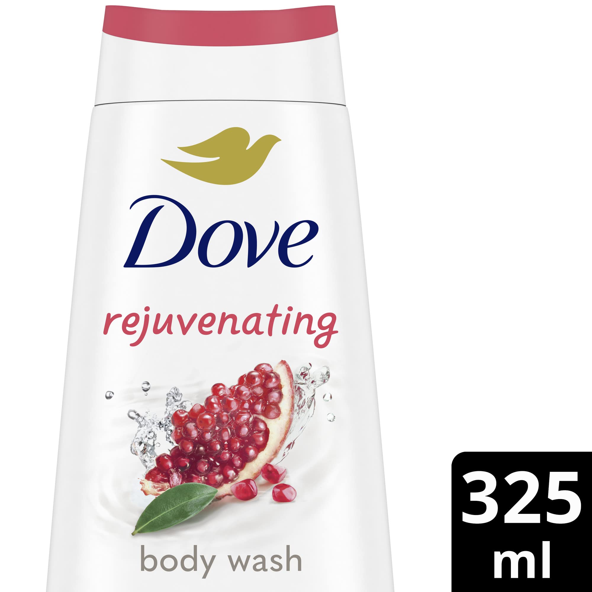 Mousse riche de Dove Gel Douche Régénérant grenade hibiscus sur peau humide.