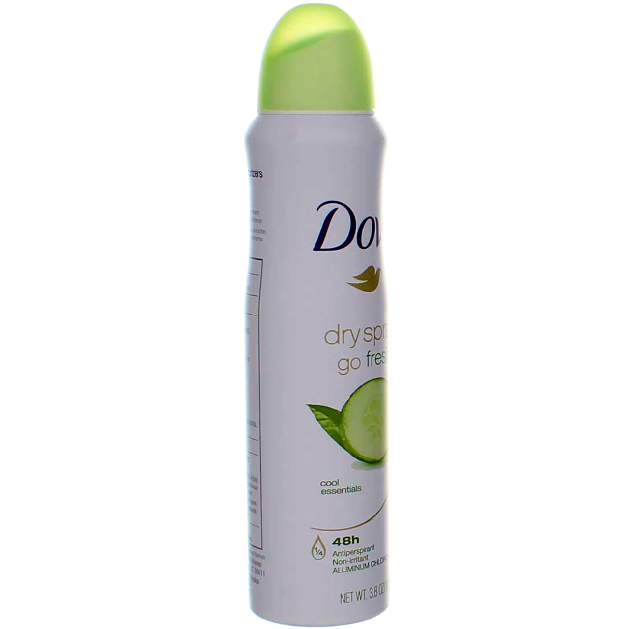 Dove Dry Spray Cool Essentials fast-drying formula leaves a clean feel