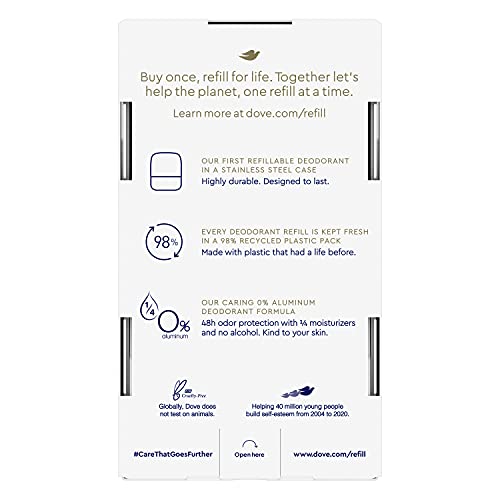 Dove étui en acier inoxydable réutilisable pour une routine durable.