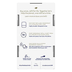 Dove étui en acier inoxydable réutilisable pour une routine durable.