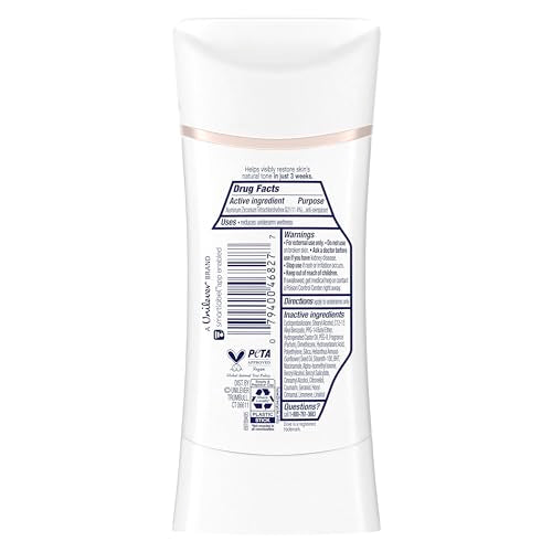 Dove Even Tone glisse sans résidu des aisselles pour une utilisation rapide.