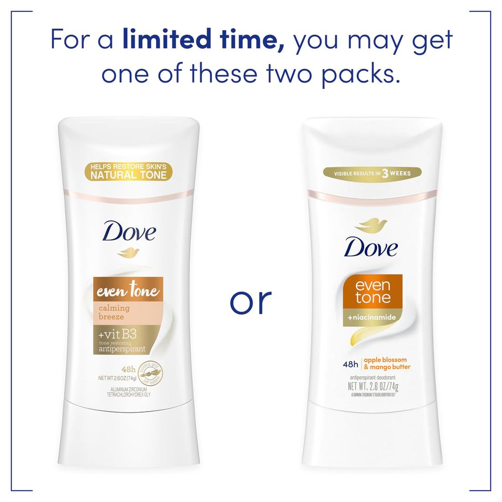 Dove Even Tone stick open showing smooth glide texture for easy application