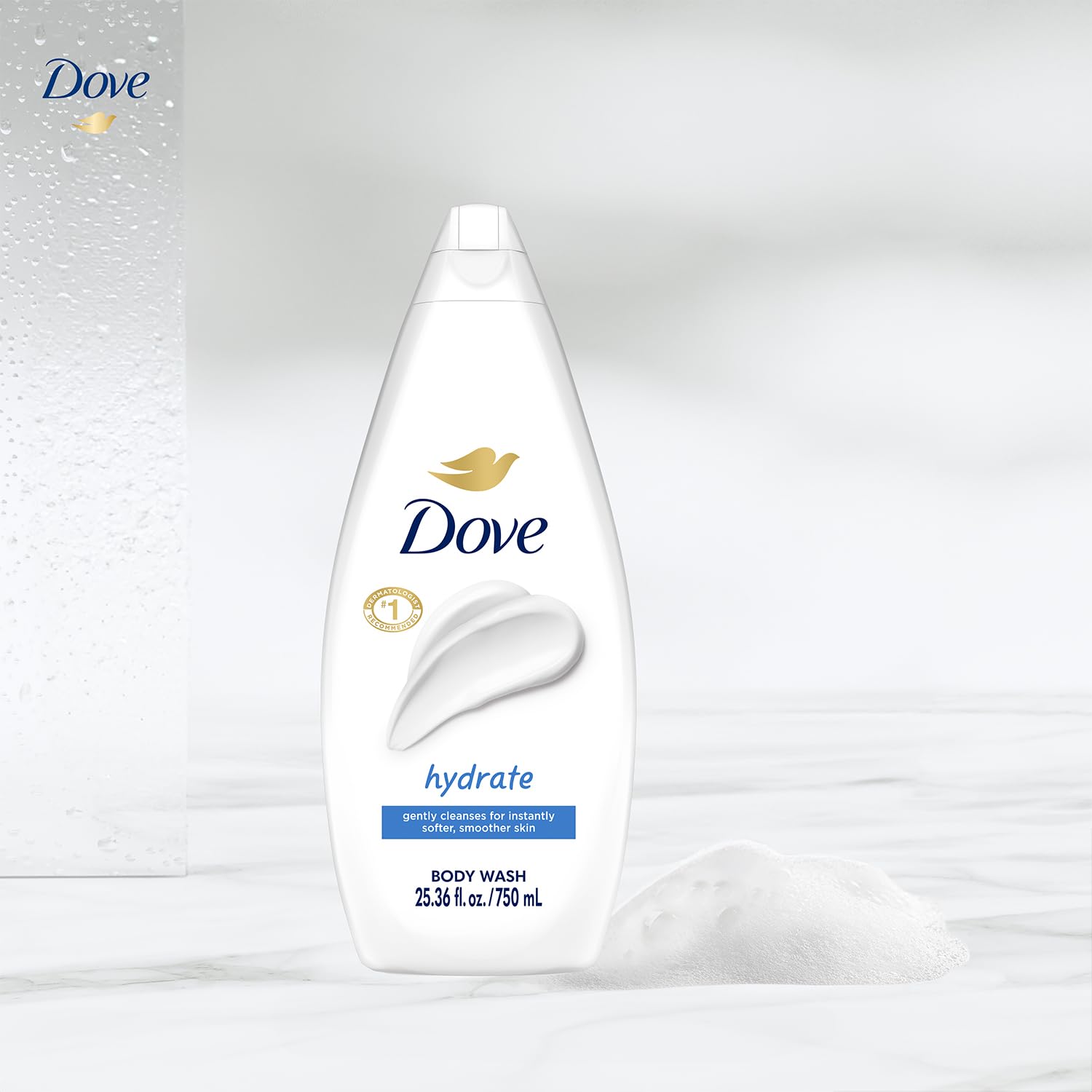 Peau douce après utilisation du gel douche Dove Hydratant.
