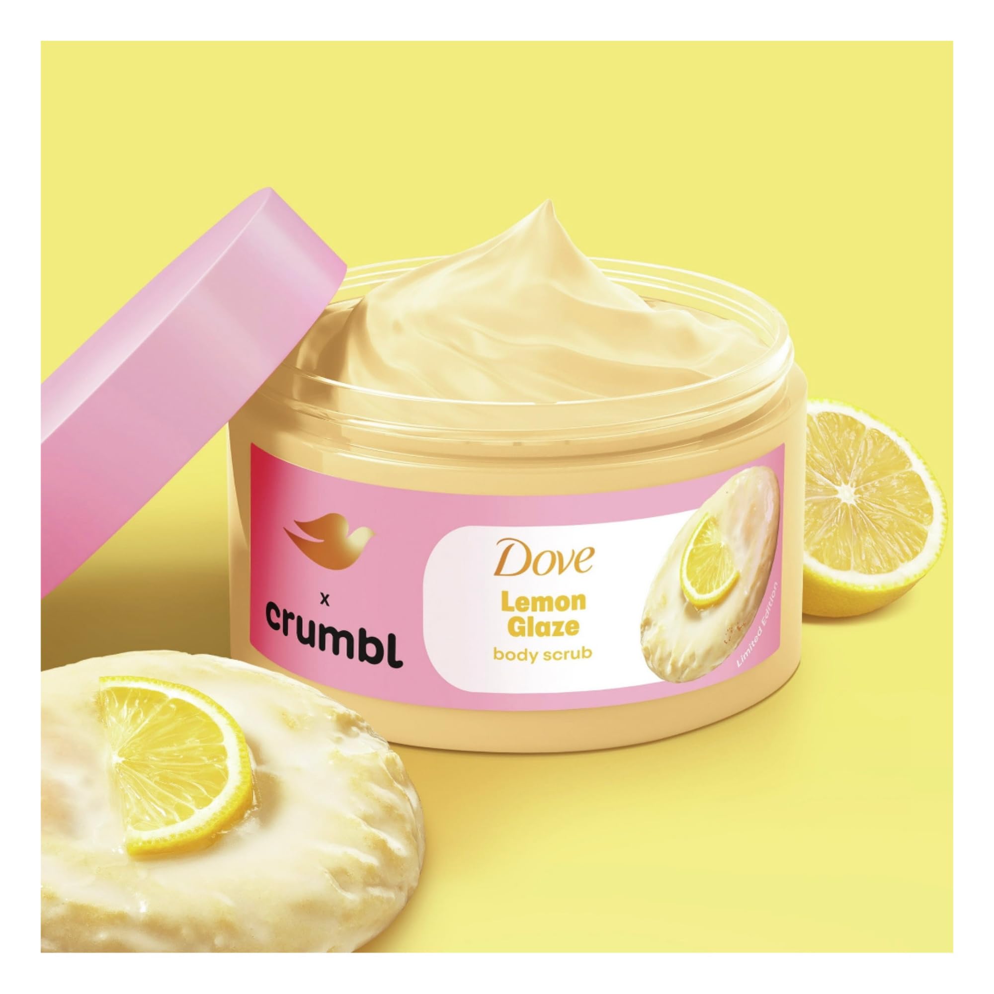 Gel douche Dove hydratant au citron, parfum frais et nettoyage.