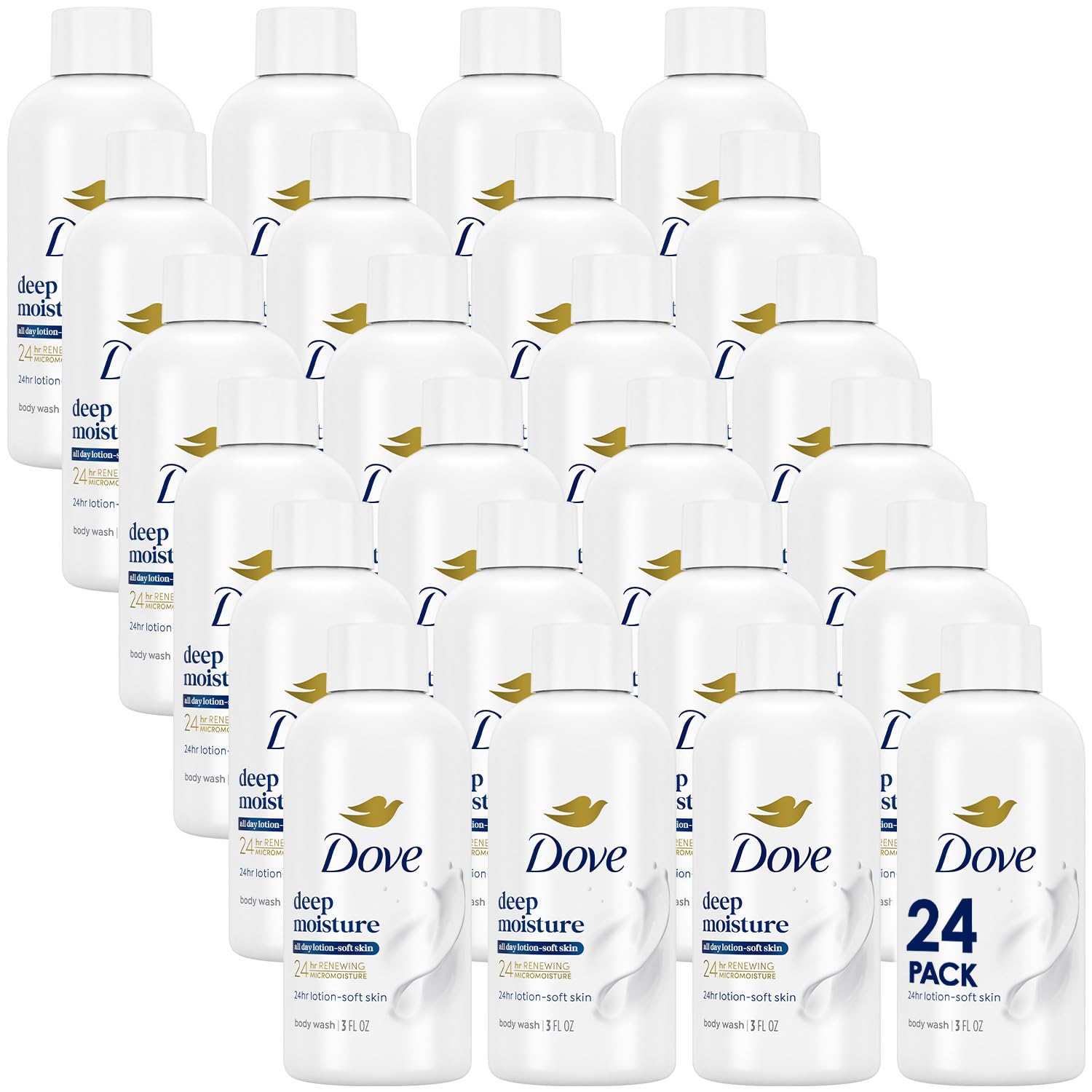 Dove Hydratation Profonde: bouteille voyage pratique et hydratante.