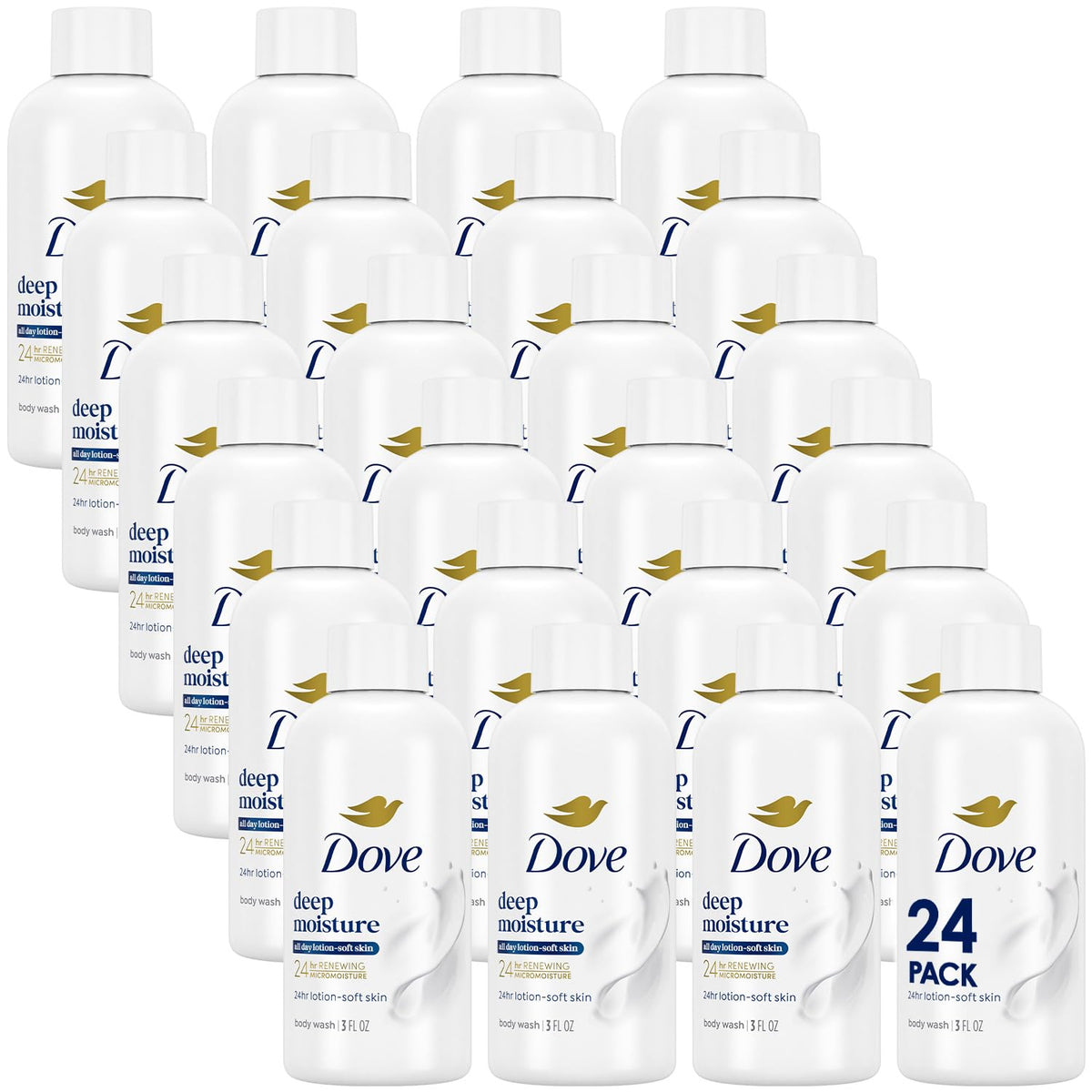 Dove Hydratation Profonde: bouteille voyage pratique et hydratante.