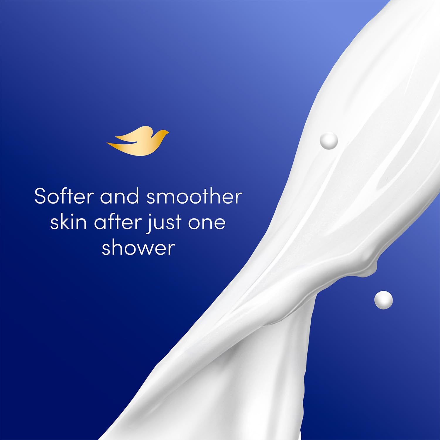 Gel douche Dove avec ingrédients végétaux, hydratation douce.