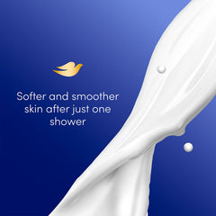 Gel douche Dove avec ingrédients végétaux, hydratation douce.