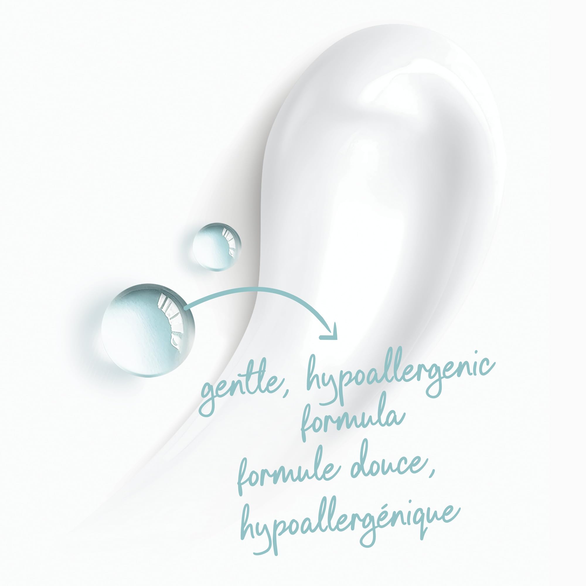 Texture mousse riche Dove gel-douche, douceur adaptée à la peau sensible.