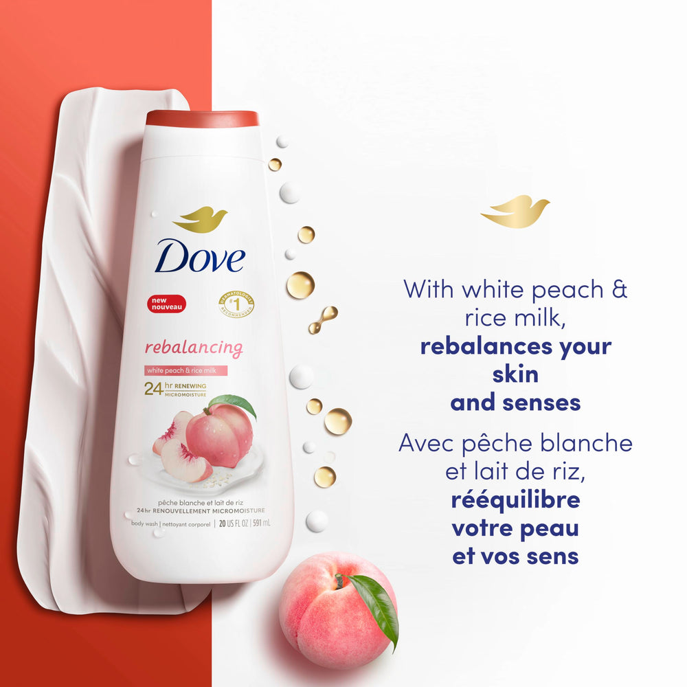 Peau douce et soyeuse après utilisation du gel Dove Rebalancing.