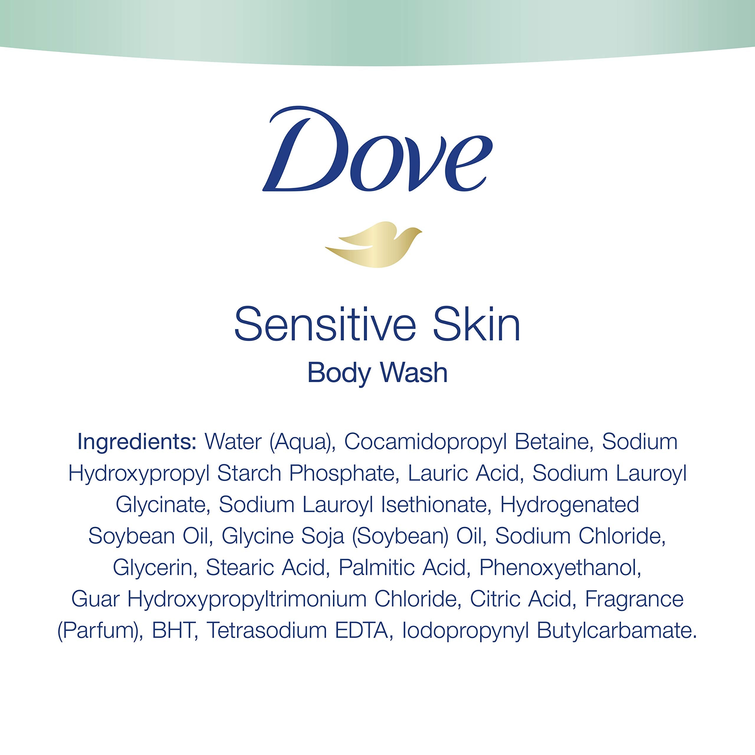 Gel Douche Dove Peau Sensible Utilisation Quotidienne, mousse légère.