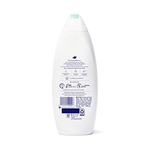 Gel Dove pour peau sensible hypoallergénique, nettoie en douceur.