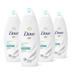 Gel douche Dove sans sulfates en flacon, douceur pour peau sensible.