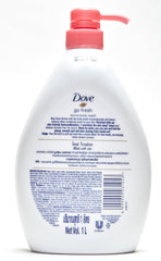 Dove Go Fresh Revive foamy lather on skin for cleansing