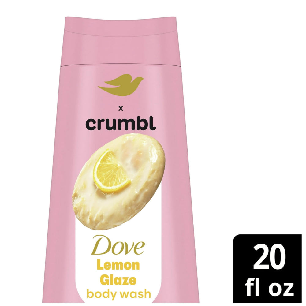 Gommage corporel Dove citron biscuit, exfoliation douce et nourrissante.