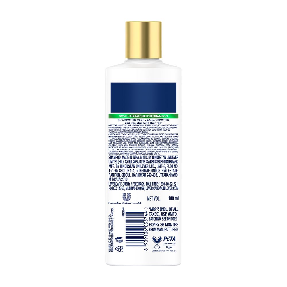 Dove Hair Fall Rescue: routine bien-être simplifiée pour les cheveux fragiles.