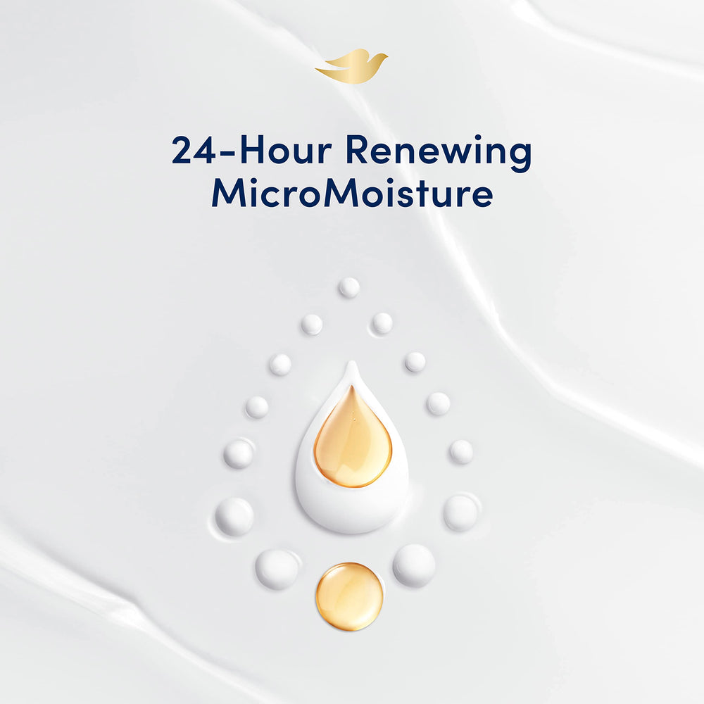 Hydratants végétaux Dove pour nourrir la peau avec douceur.