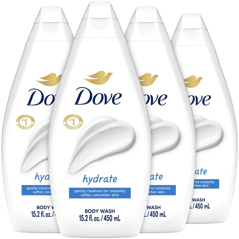 Dove Hydrate – bouteille douche prête à l’emploi pour peau hydratée et douce.