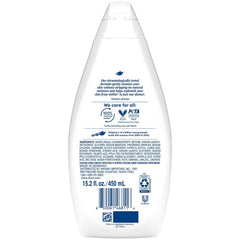 Dove Hydrate rich lather demonstrates thorough cleansing with hydrated, comfortable skin.